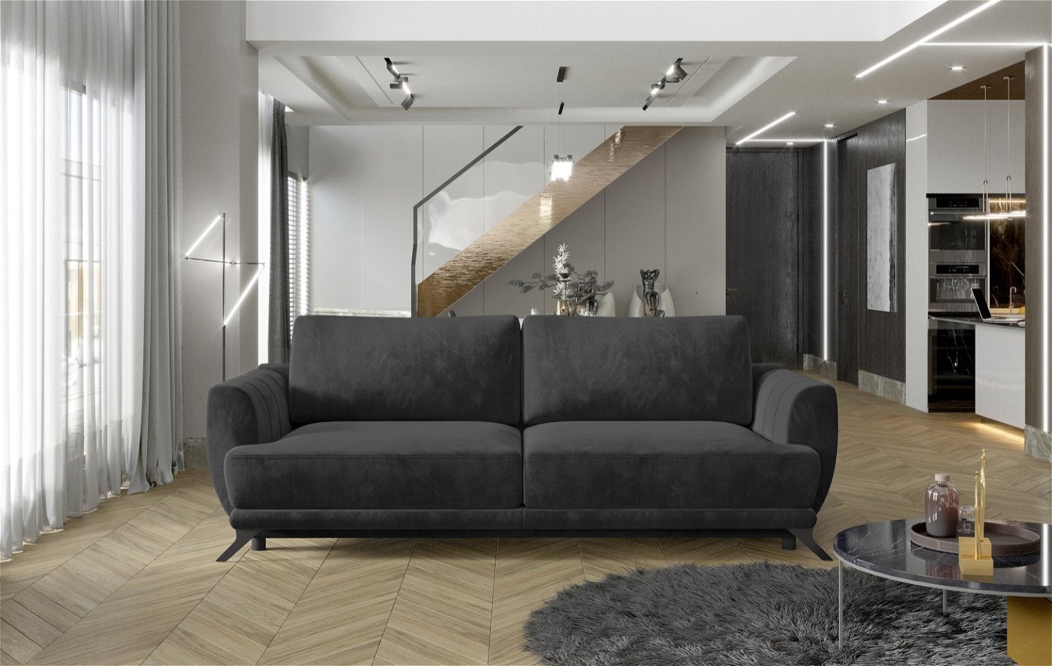 Sofa Megis, juoda - 1