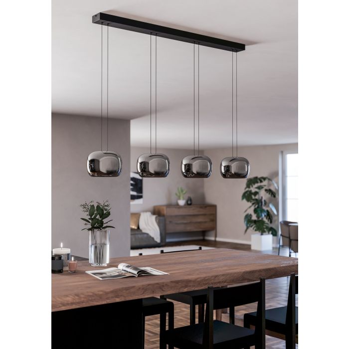 Pakabinamas LED šviestuvas EGLO HORTUNAS, 4x5,8W, 3000K, 2750lm, 21x126x150cm, juodos sp. - 3