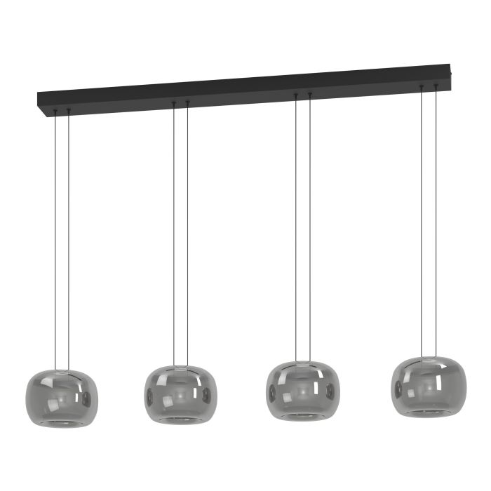 Pakabinamas LED šviestuvas EGLO HORTUNAS, 4x5,8W, 3000K, 2750lm, 21x126x150cm, juodos sp.-0
