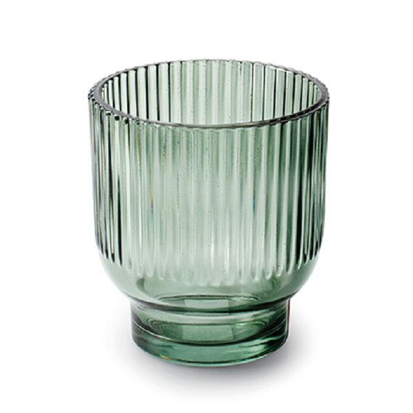 Stiklinė žvakidė DEX'GREEN, žalios sp., 9 x 10 cm