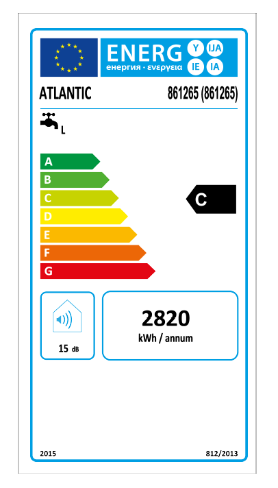 El. vandens šildytuvas ATLANTIC Expert O'PRO VM100, 100 l, vert., 2 kW-1