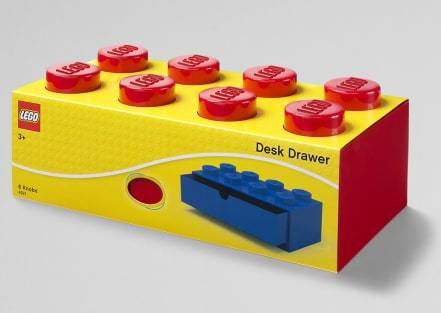 Daiktadėžė LEGO DESK, raudonos sp., 31,6 x 15,8 x 11,3 cm, 580 ml-1