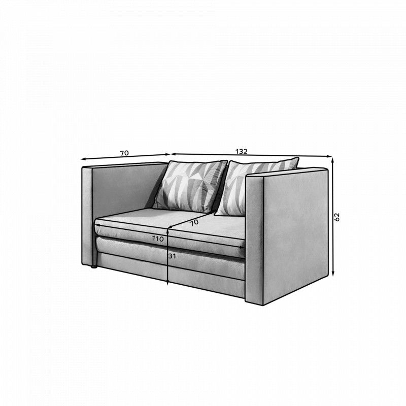 Sofa Neva, ruda - 3