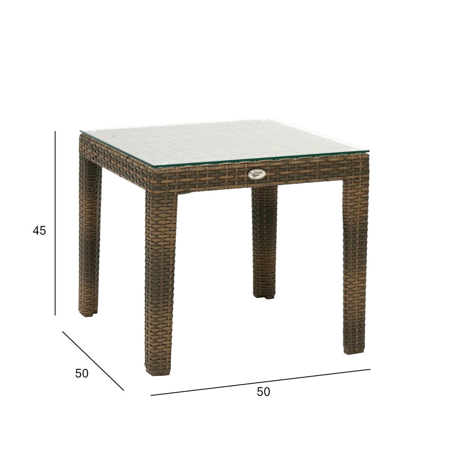 Lauko staliukas WICKER, 50 x 50 x 45 cm-1