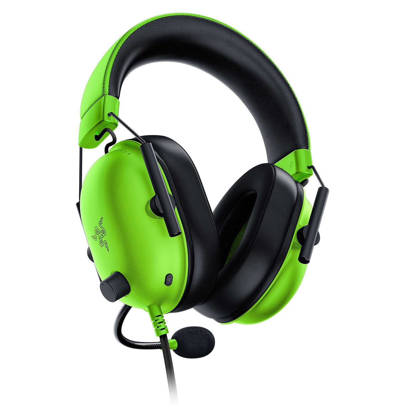 Laidinės žaidimų ausinės Razer BlackShark V2 X V2 X, žalios-1