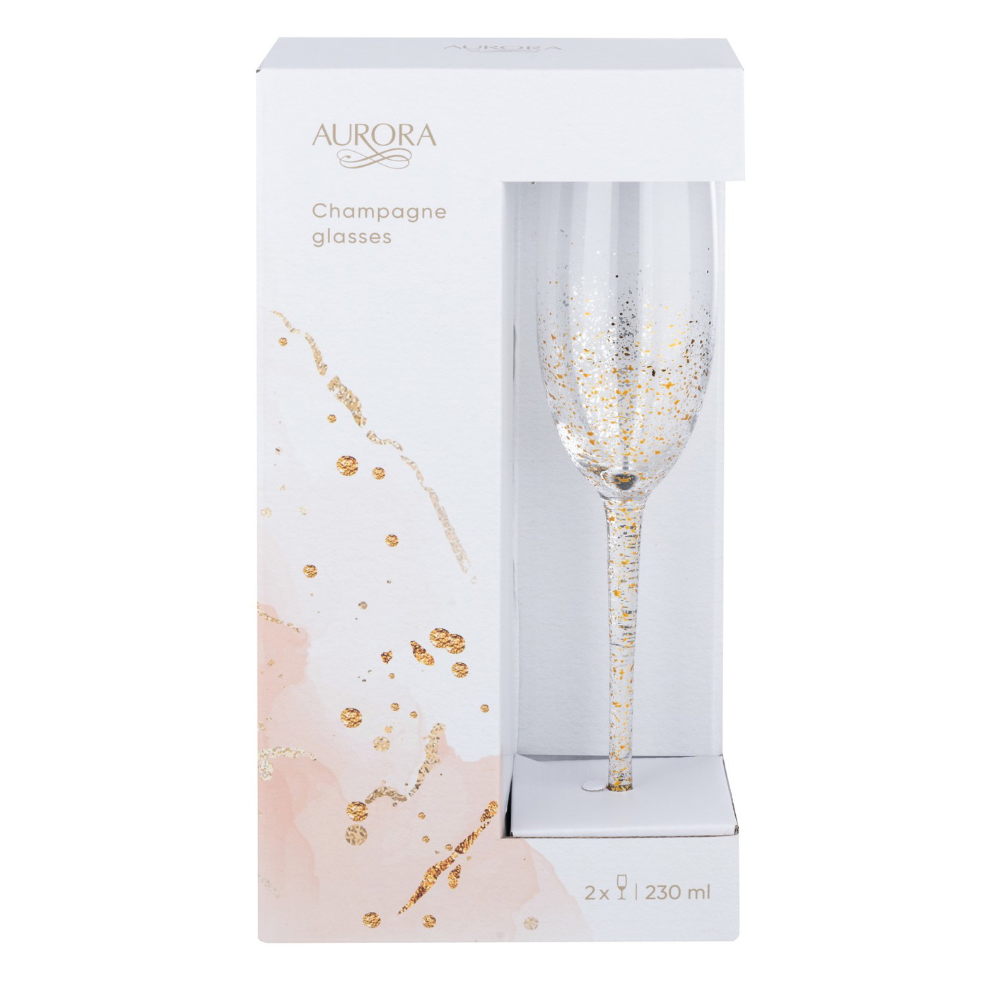 Šampano taurės AURORA GOLDEN, 230 ml, 2 vnt-1