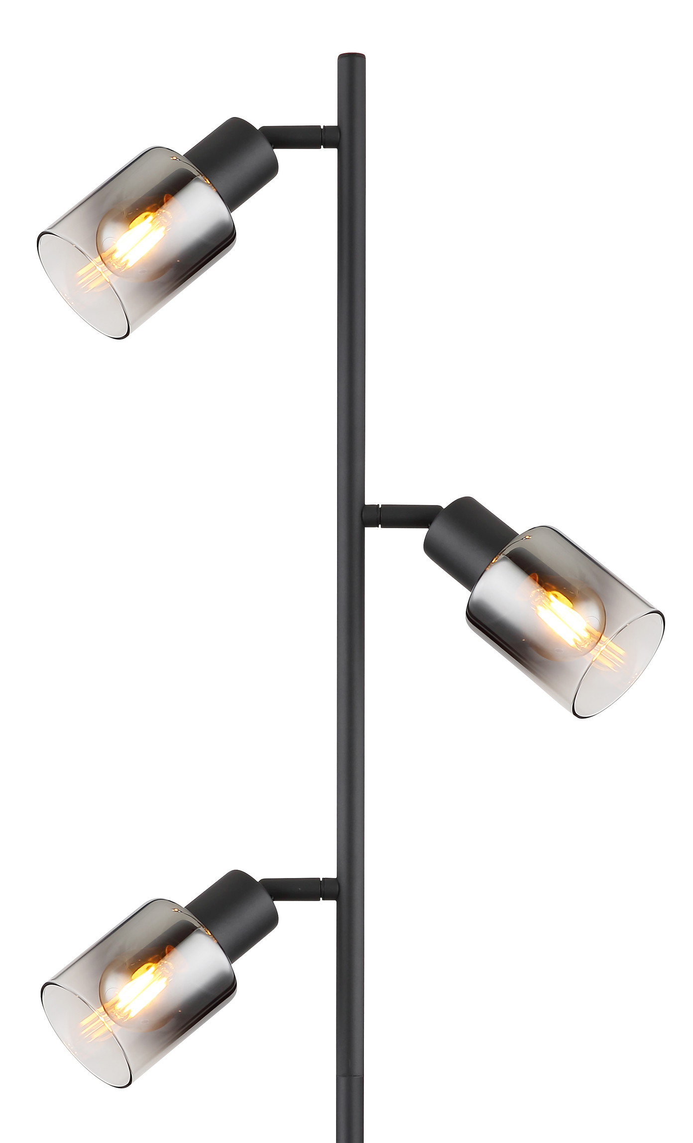 Toršeras GLOBO HUBERTUS, 3 x E14, 40W, 230V, metalinis, matinės juodos sp., ø23 x 154 cm-1