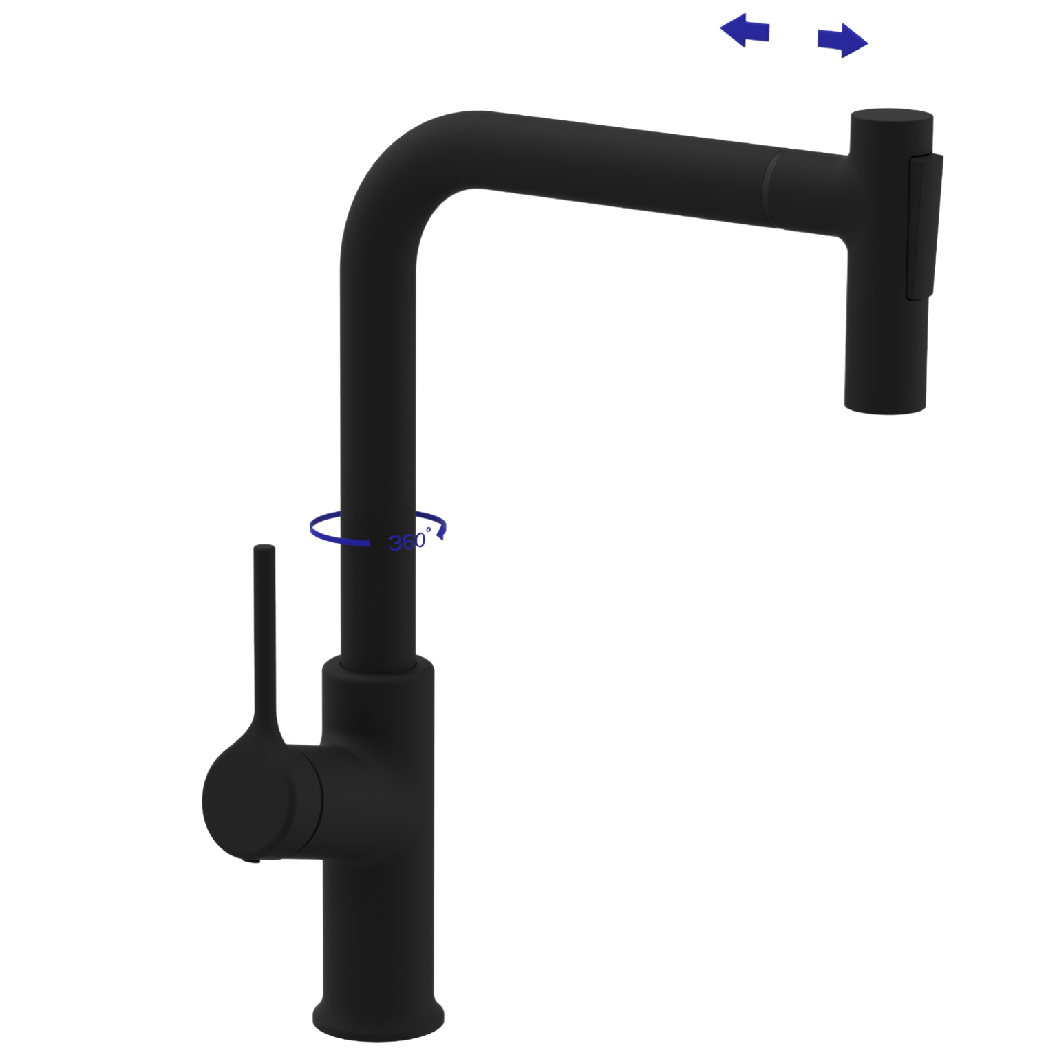 Virtuvinis maišytuvas Invena Farsala BZ-40-L04-S, juodas-1