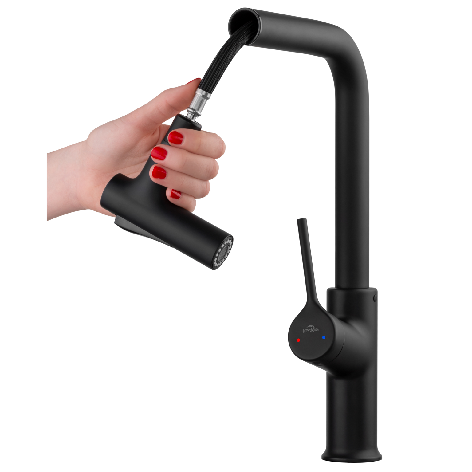 Virtuvinis maišytuvas Invena Farsala BZ-40-L04-S, juodas - 8