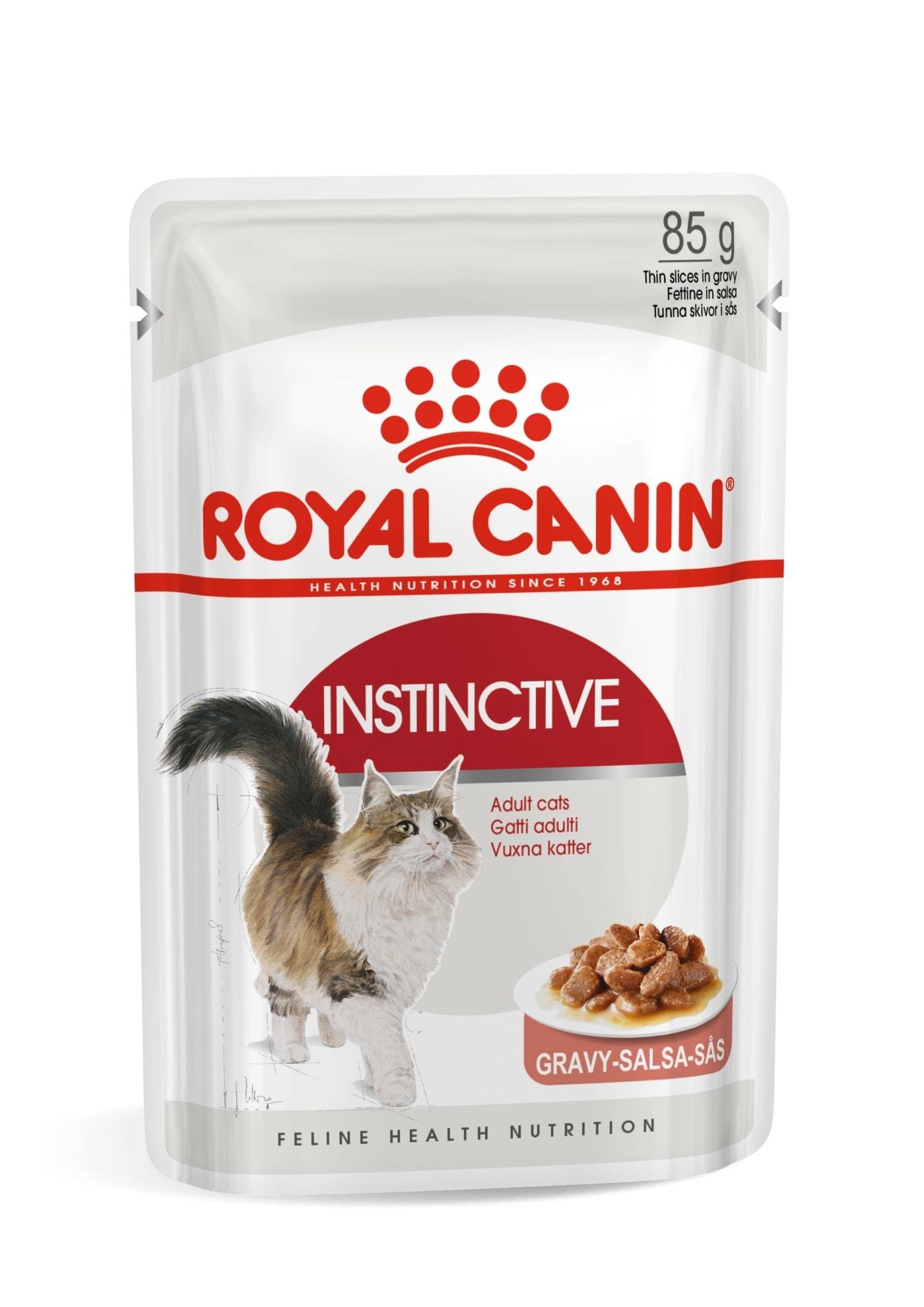 Šlapias kačių ėdalas ROYAL CANIN INSTINCTIVE IN GRAVY, 85 g x 12 vnt.