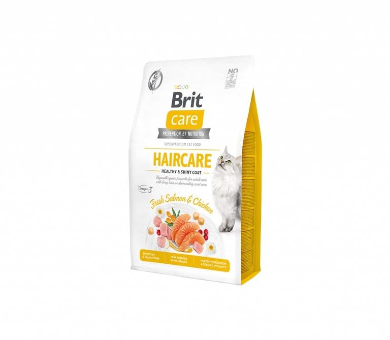 Sausas ėdalas katėms BRIT CARE CAT HAIRCARE HEALTHY&SHINY COAT, 400 g