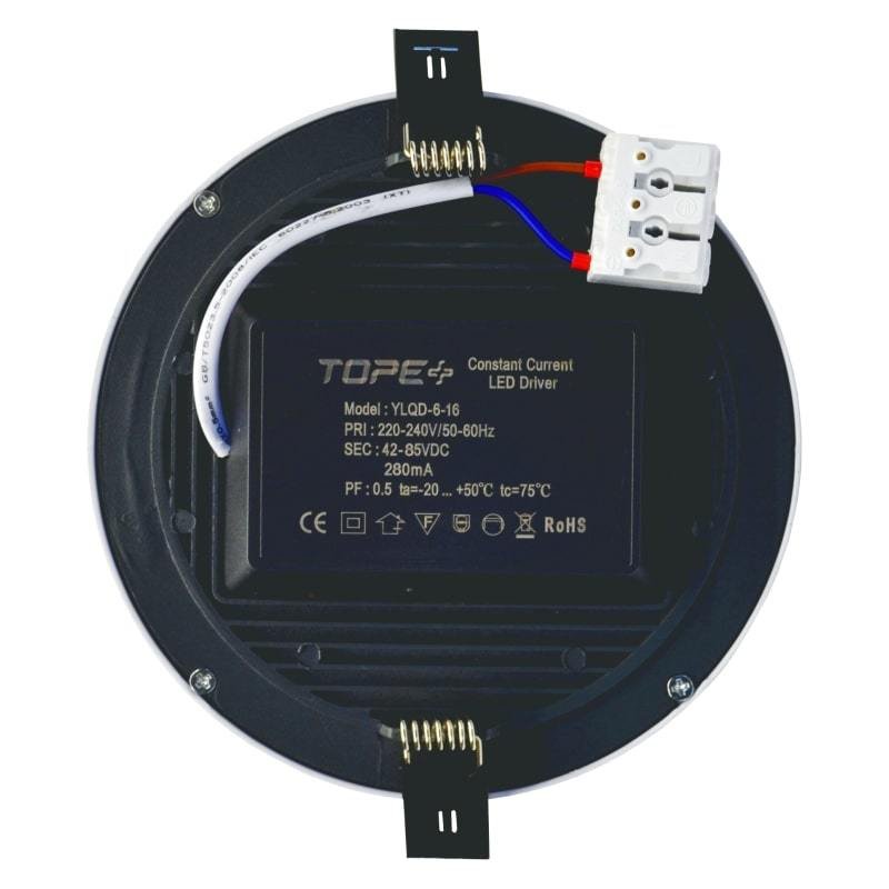 Įleidžiama LED panelė TOPE Split, 16 W, 1168 lm, 4000K, IP44, baltos sp., apvali f. - 5