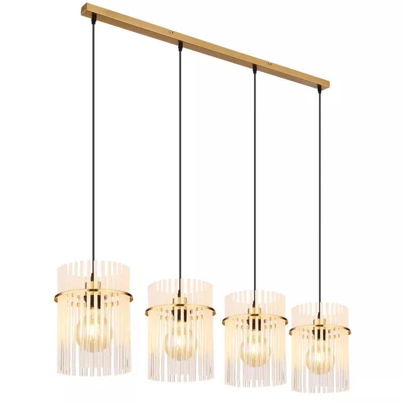 Pakabinamas šviestuvas GLOBO GORLEY, 4xE27, 60W, 230V, metalinis, aukso sp, 20x110x140cm-0