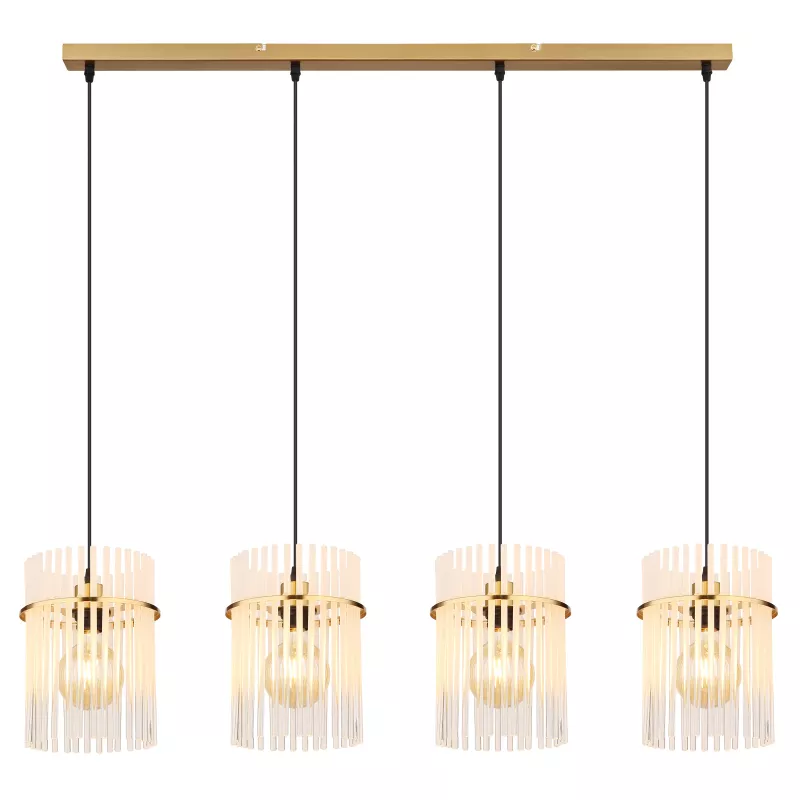 Pakabinamas šviestuvas GLOBO GORLEY, 4xE27, 60W, 230V, metalinis, aukso sp, 20x110x140cm-1
