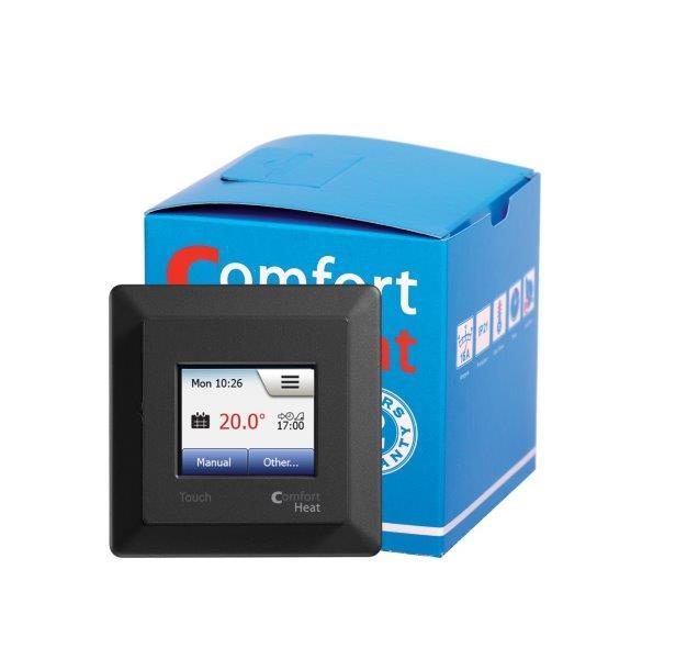 Termostatas COMFORT HEAT 3600 W, 230 V, su grindų ir kambario temperatūros jutikliais, juodos sp.-1