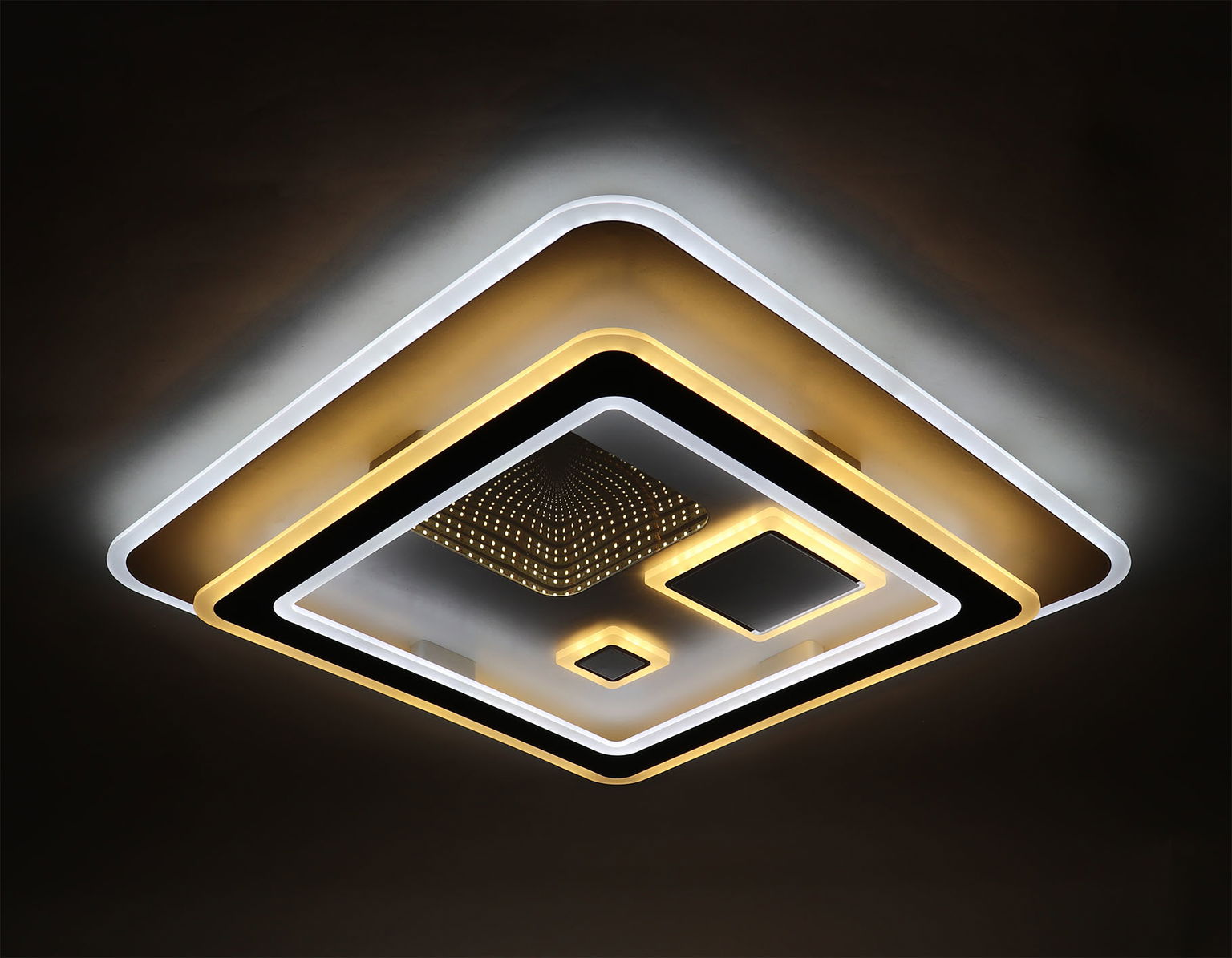 Pakabinamas LED šviestuvas BALTIK GAISMA, 2x119W, 2700-6400K,  2x 5146 lm, 58,5x58,5x6,5cm, su pultu-1