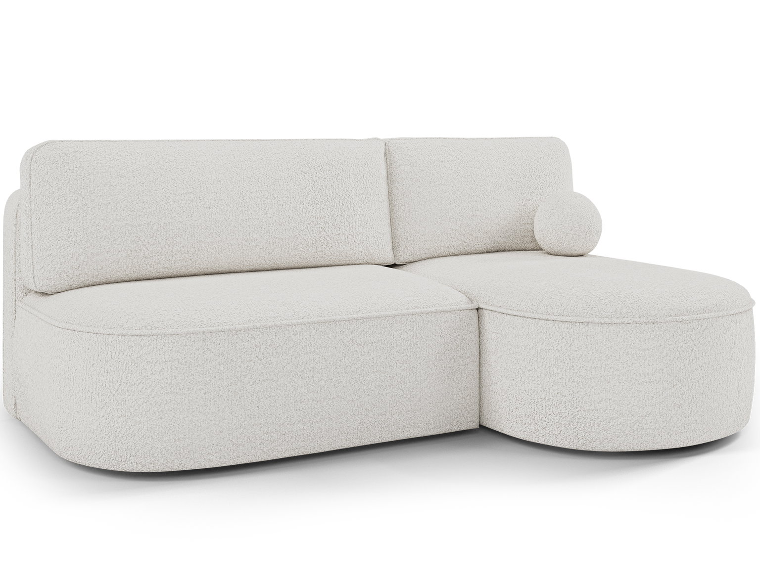 Kampinė sofa - lova Livosa Royal 01, balta sp., dešininė, 144 x 220 cm x 93 cm - 3