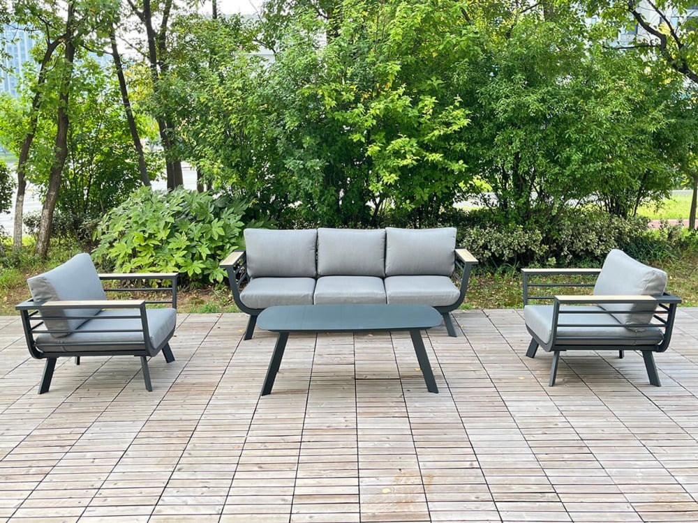 Lauko baldų komplektas ASPEN CAFFE, Grey-1