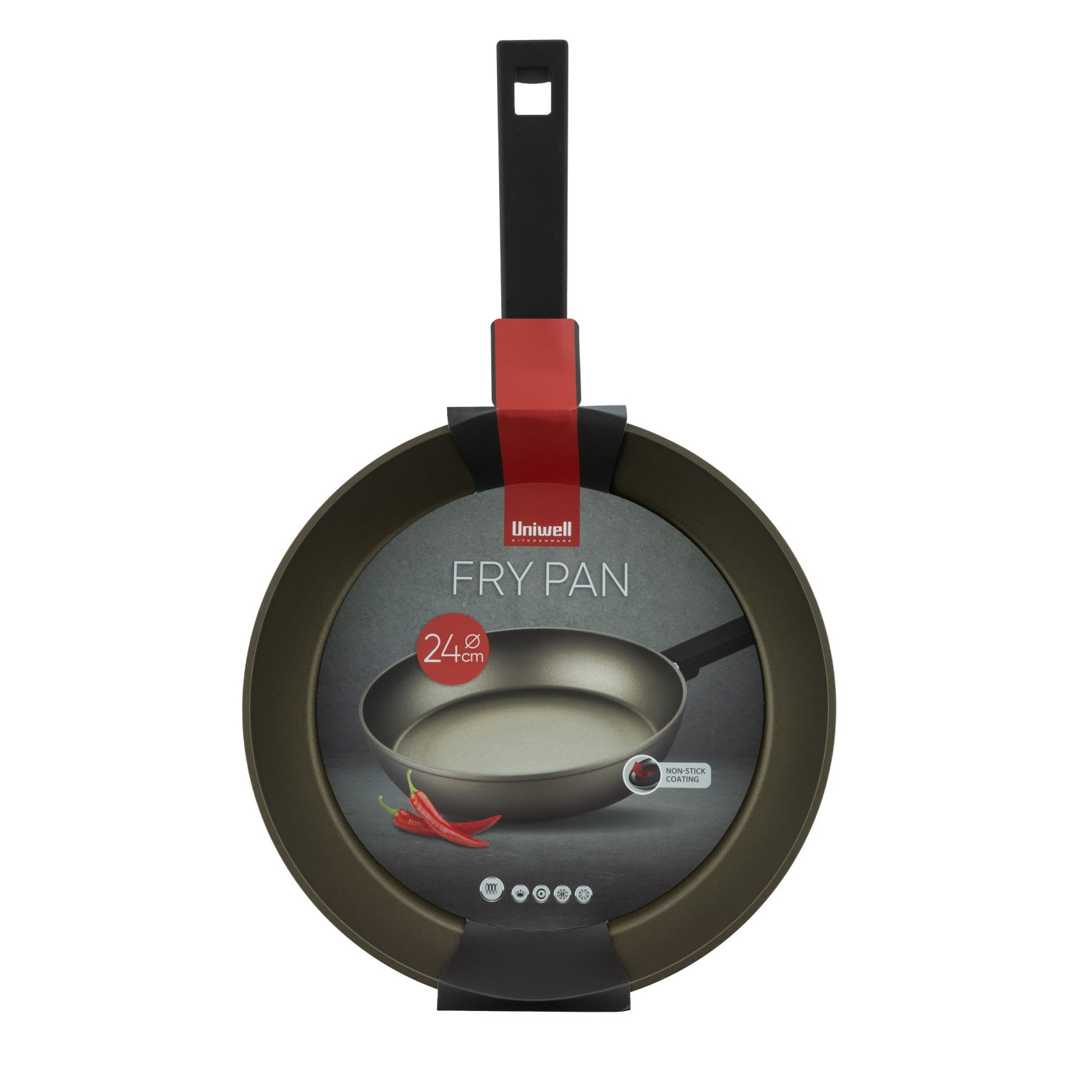 Keptuvė nepridegančia danga UNIWELL, tinka indukcinei kaitlentei, 24 cm - 1