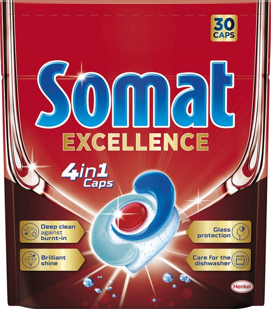 Indaplovių kapsulės SOMAT Excellence 4 in 1, 30 vnt.