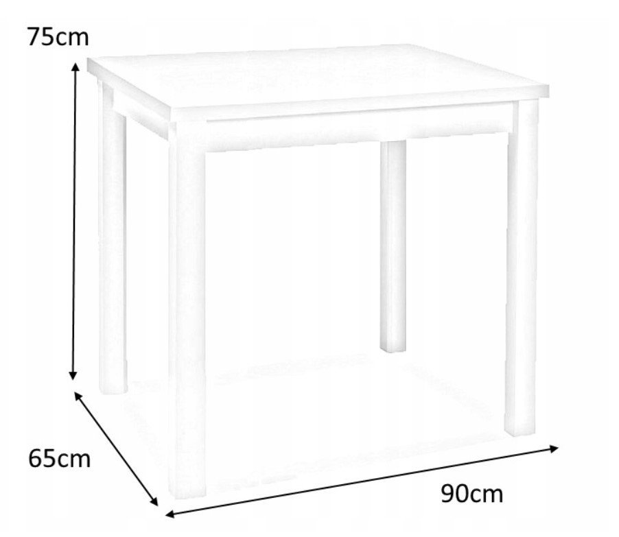 Valgomojo stalas ADAM, 90x65 cm, ąžuolo - 2