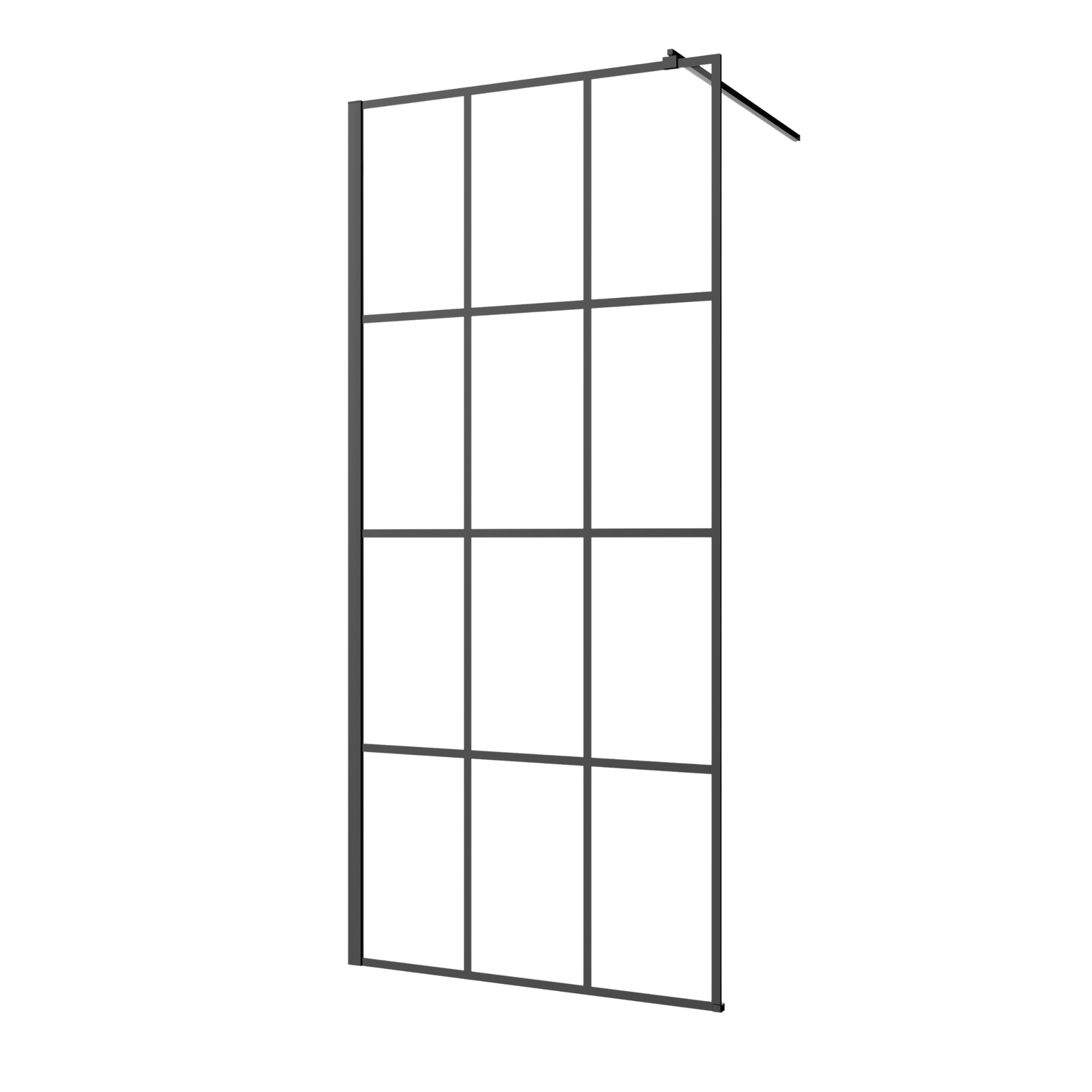 Dušo sienelė Invena, 120 cm x 200 cm, juoda-0