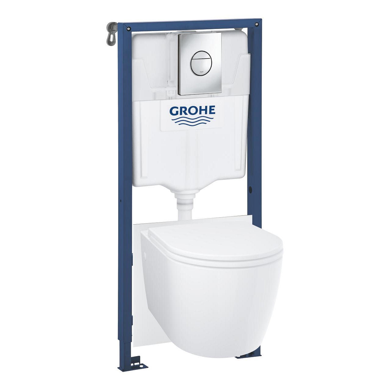 Unitazo kompl. GROHE Solido 5in1:pot. rėmas, unitaz. START ROUND, l.nusileidž.dang., mygt.-0
