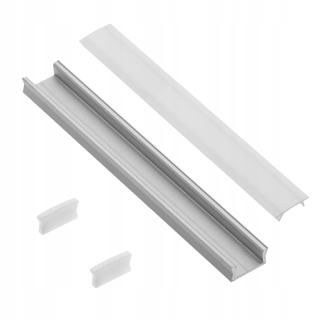 LED juostų profilio komplektas 2 m, tiesus, paviršinio montavimo - 3