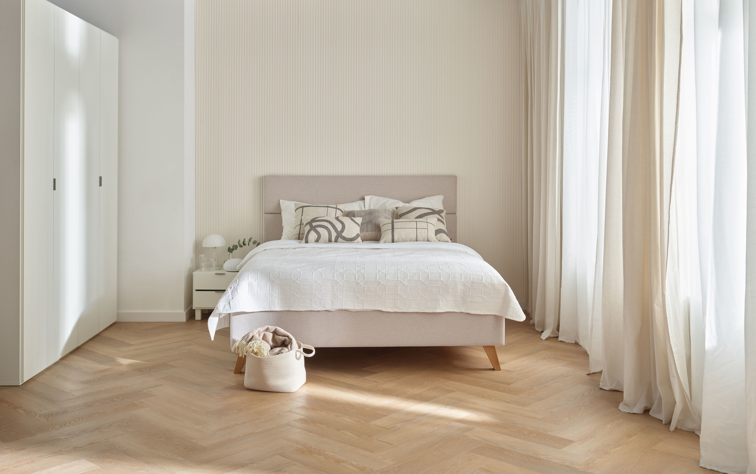 SPC vinilinės grindys REGA IOWA OAK, Herring, su pakl., V4, click, 592x148x6 mm, 33/AC5-1