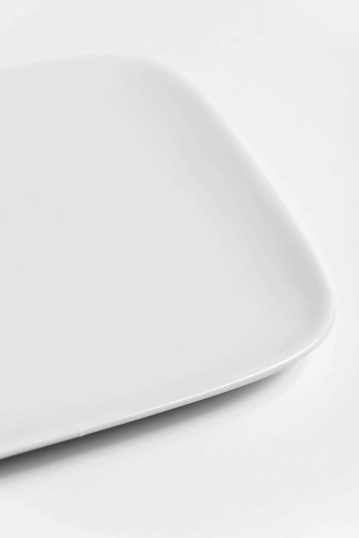 Serviravimo lėkštė, porcelianinė, baltos sp., 33 x 21,5 x 2,5 cm - 3