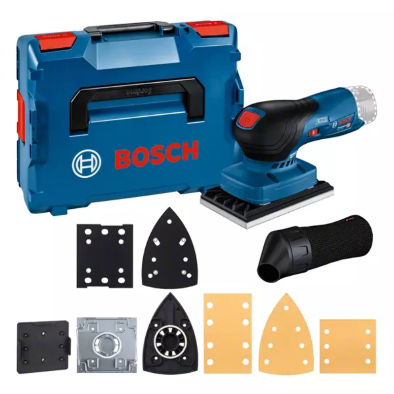 Akumuliatorinis plokštuminis šlifuoklis BOSCH PRO GSS 12V-13 solo (be akum., su L-BOXX, 3 šlifavimo plokštės)-0