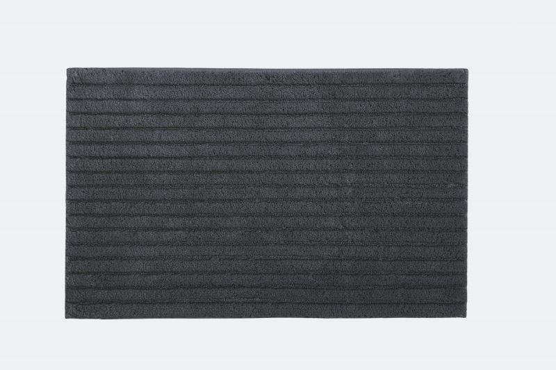 Vonios kilimėlis SOREMA RIBBON, 50 x 80 cm, 100 proc. medvilnės, t. pilkos sp., neslystanti apačia