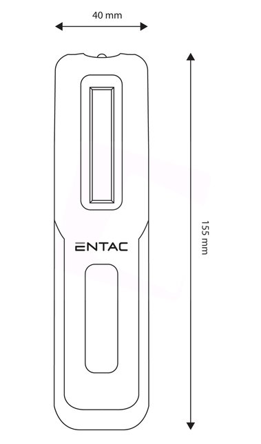 LED prožektorius ENTAC, IP20, 1W+3W, 250lm, pakraunamas USB, 15,5 x 4 x 2,5 cm - 2