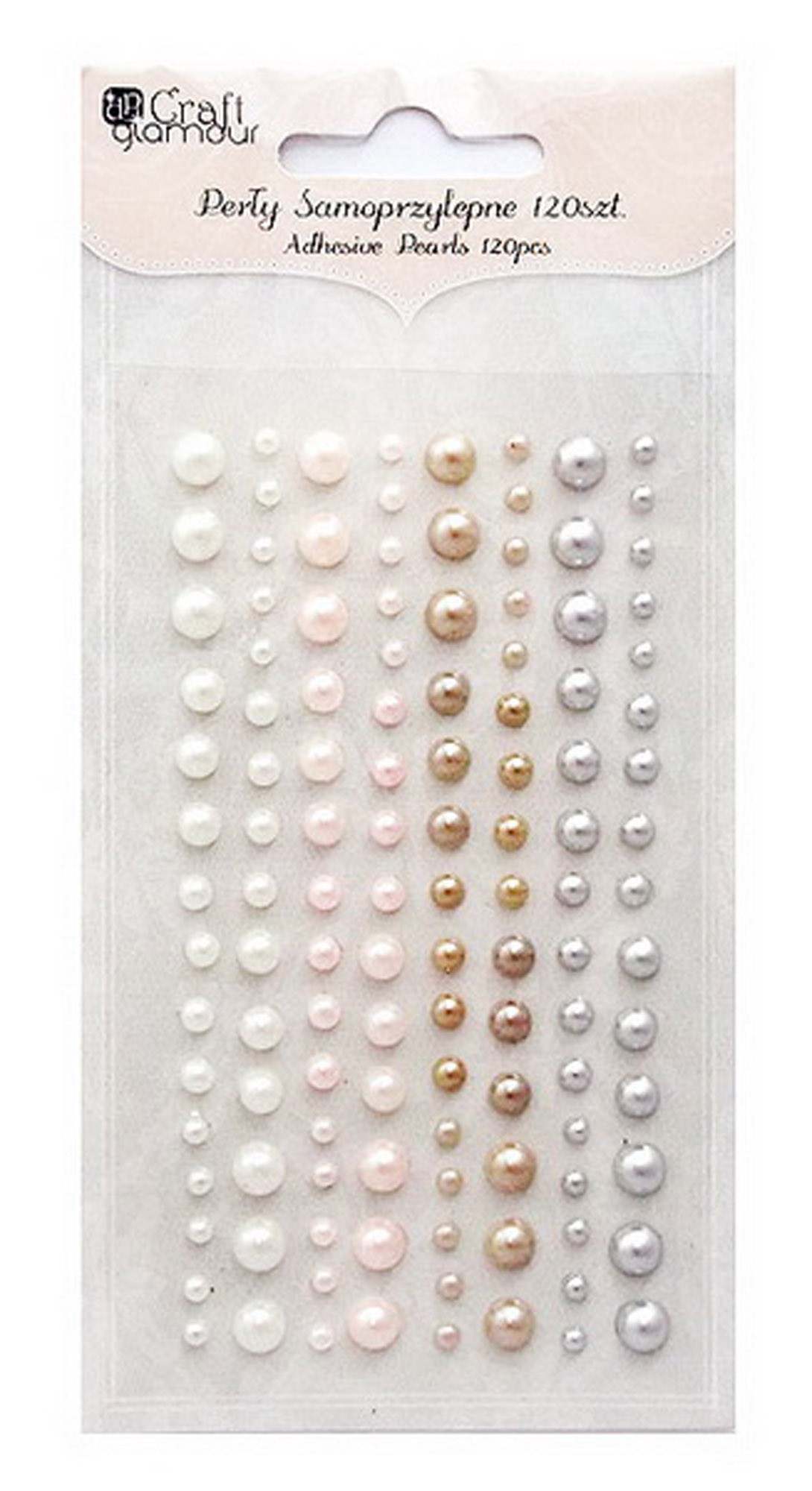 Lipnūs perlai, 120 vnt., MOCCA CREAM