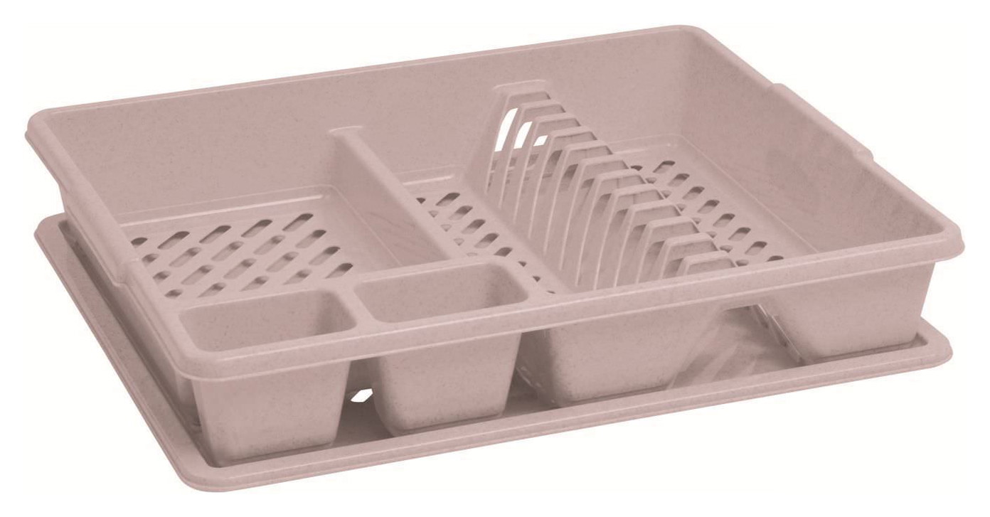 Indų džiovykla su padėklu CURVER BASIC KITCHEN ACCESORIES, kreminės spalvos, h9 x 45 x 38 cm-0