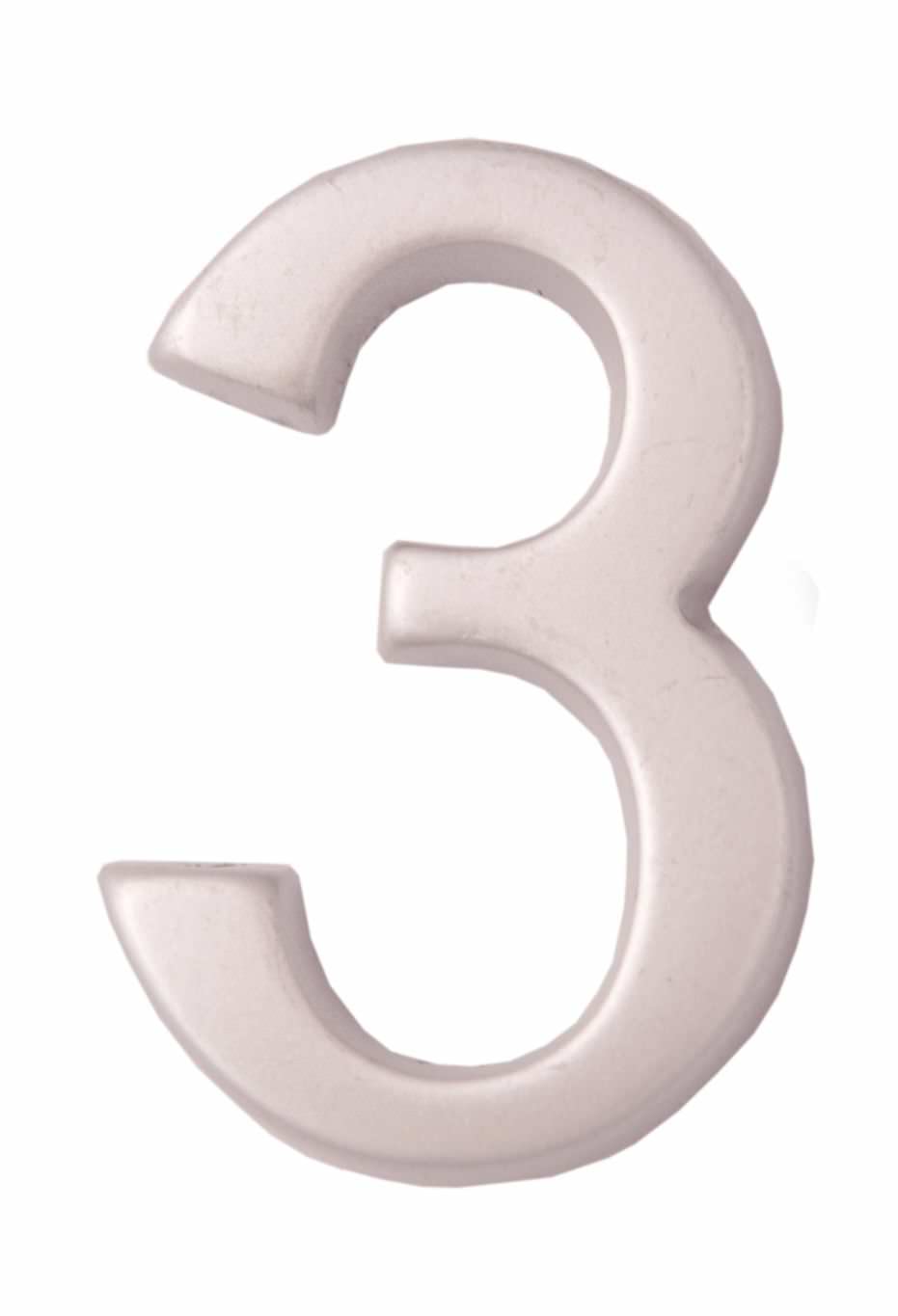 Numeris 3, 50 mm, klijuojamas, blizgus-0