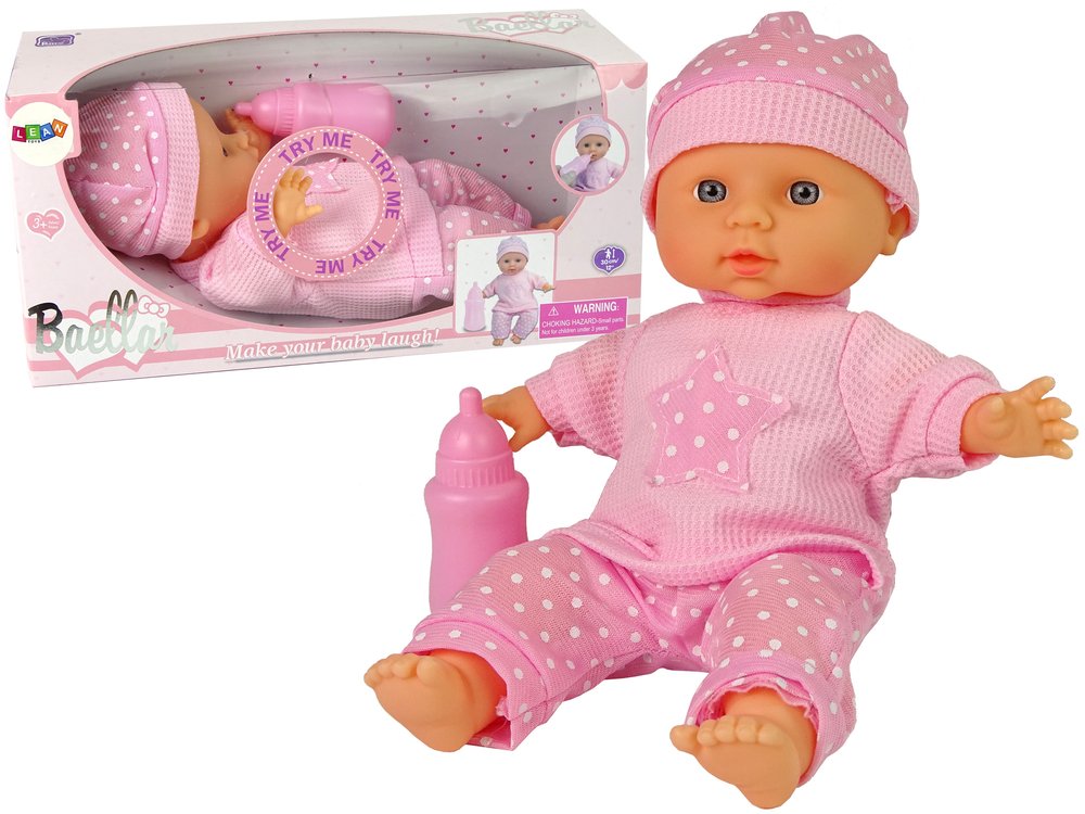Lėlė kūdikis su garsais, rožinė - 1
