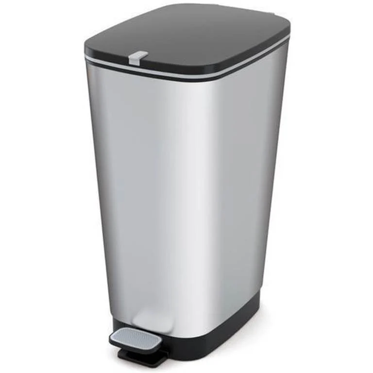 Šiukšlių dėžė KIS CHIC, su pedalu, pilkos sp., 45 L-0