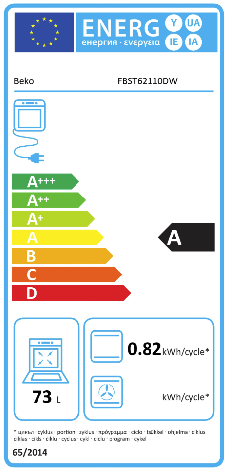 Dujinė viryklė su elektrine orkaite BEKO FBST62110DW, 60 cm - 6