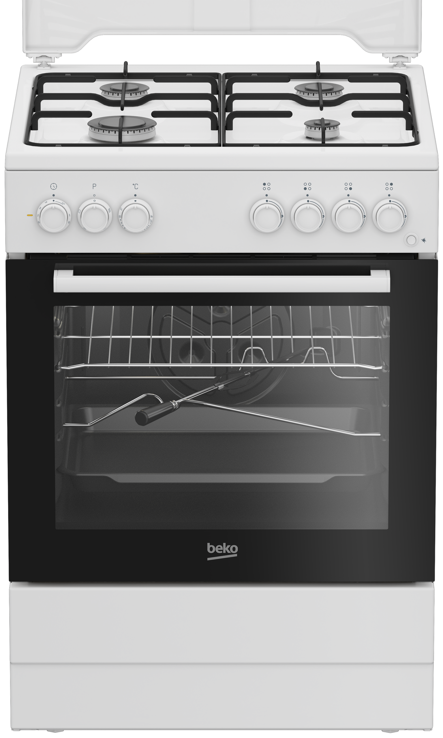 Dujinė viryklė su elektrine orkaite BEKO FBST62110DW, 60 cm-0