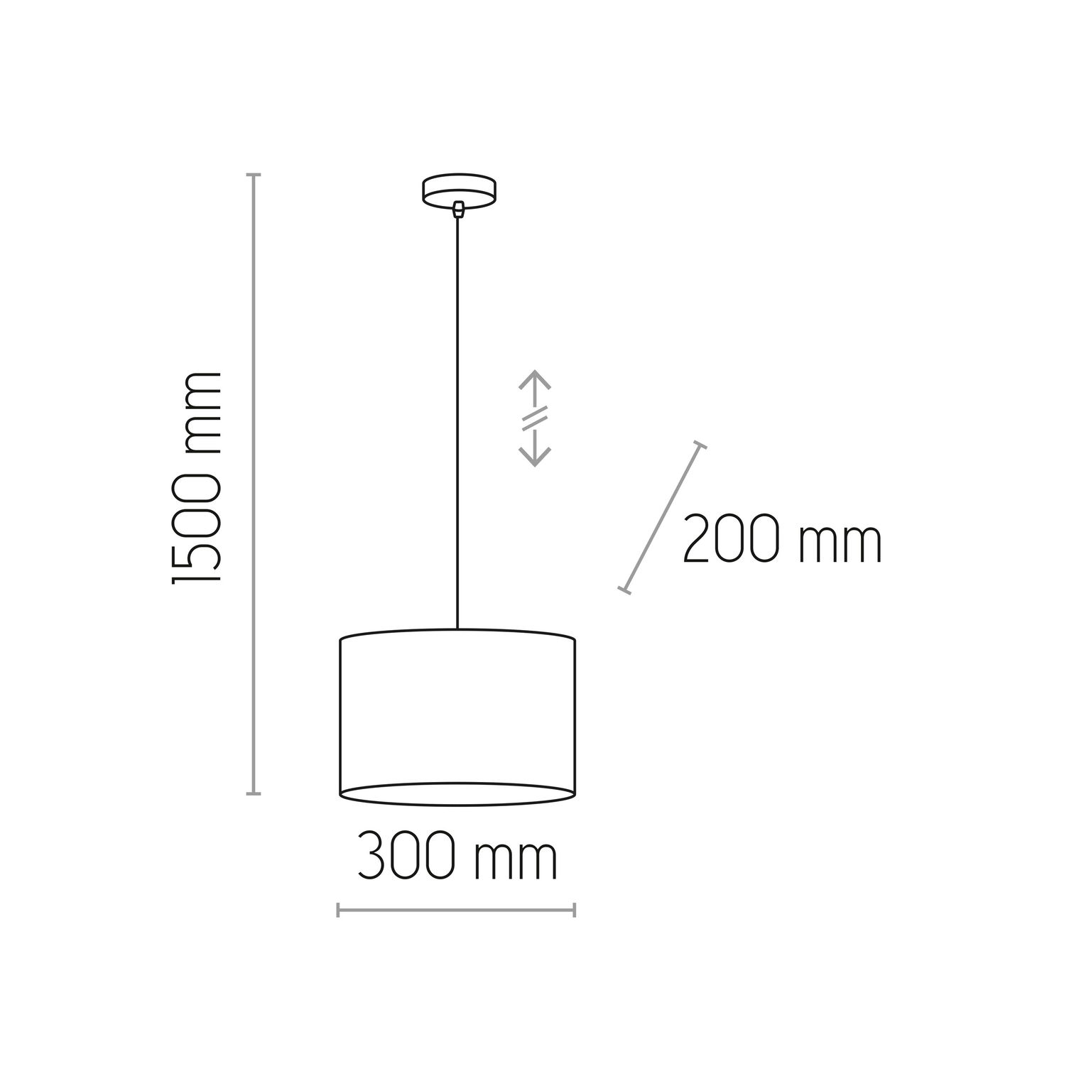 Pakabinamas šviestuvas TK LIGHTING JUTA 1, 1xE27  LED 15W - 3