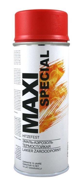 Purškiami dažai atsparūs aukštai temperatūrai MAXI COLOR 300°C, raudonos sp., 400 ml - 1