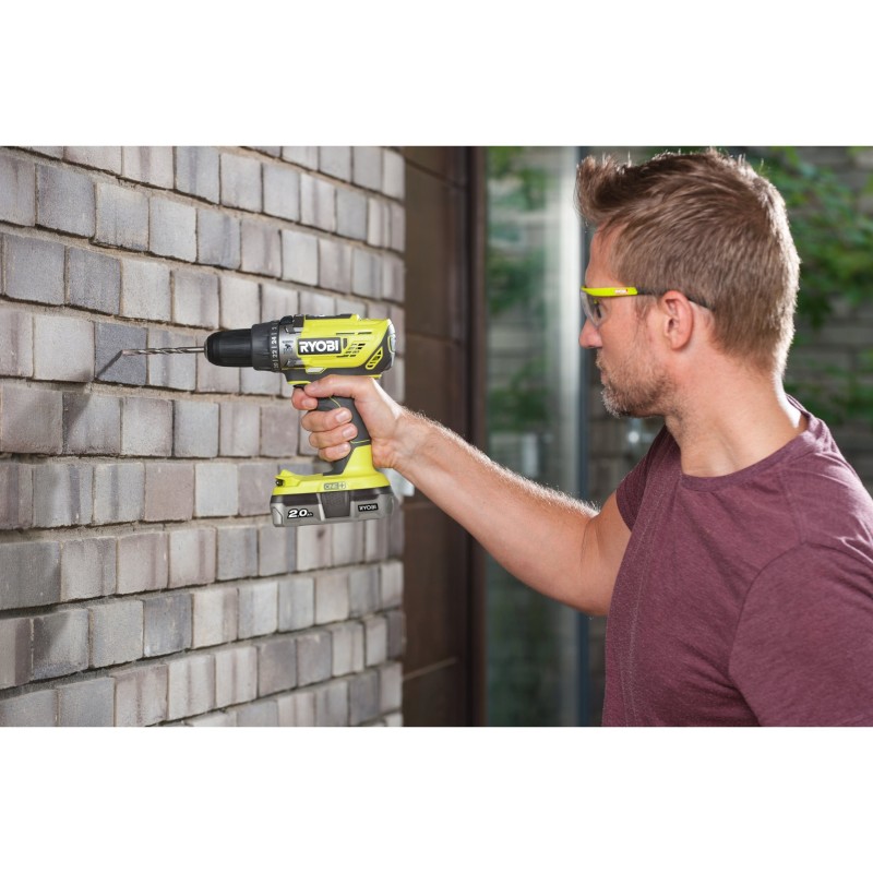 Akumuliatorinis smūginis gręžtuvas RYOBI ONE+ R18PD3-242S, 18 V, 2,0+4,0 Ah Li-ion, 50 Nm - 2