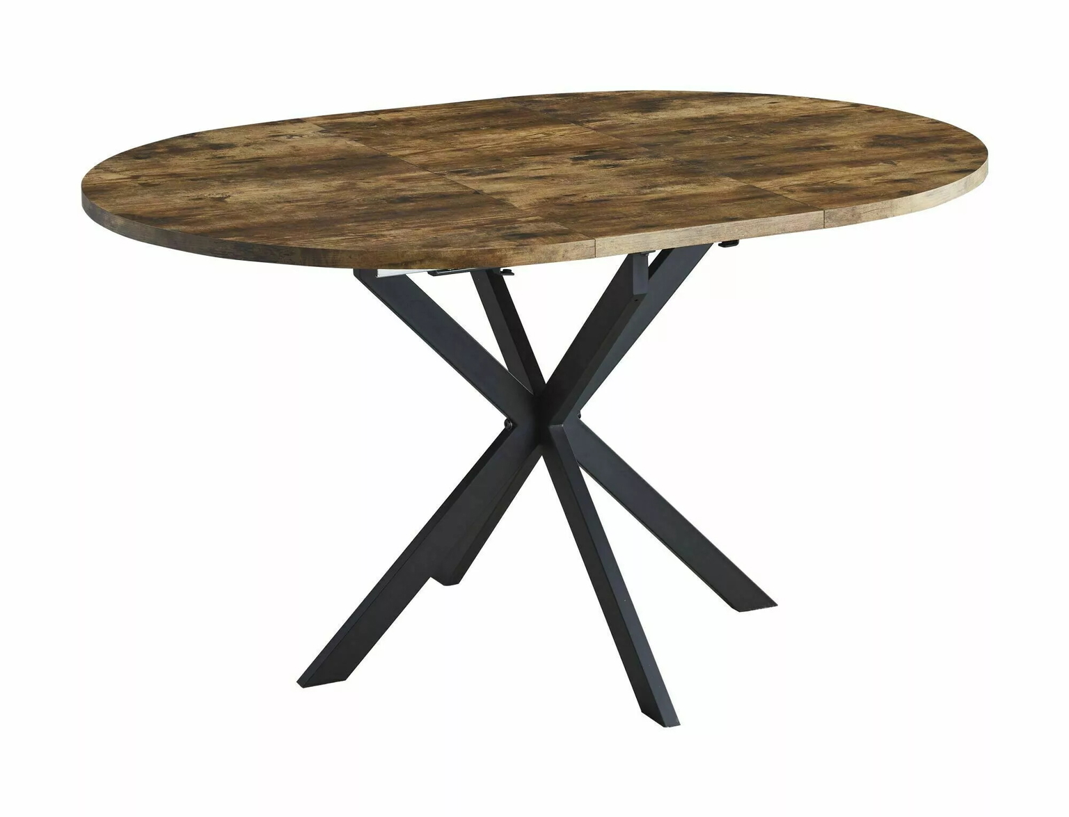 Valgomojo stalas SIGNAL Gaston, 100(135)x100x75 cm, ruda/juoda-0