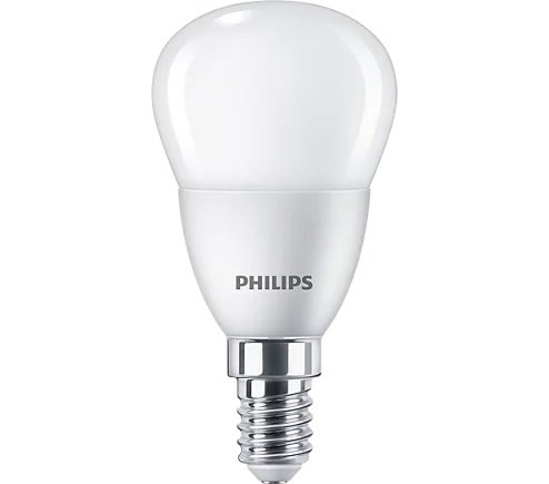 LED lemputė PHILIPS, P45, E14, 5W (=40W), 4000K, 470 lm, šaltai baltos sp.