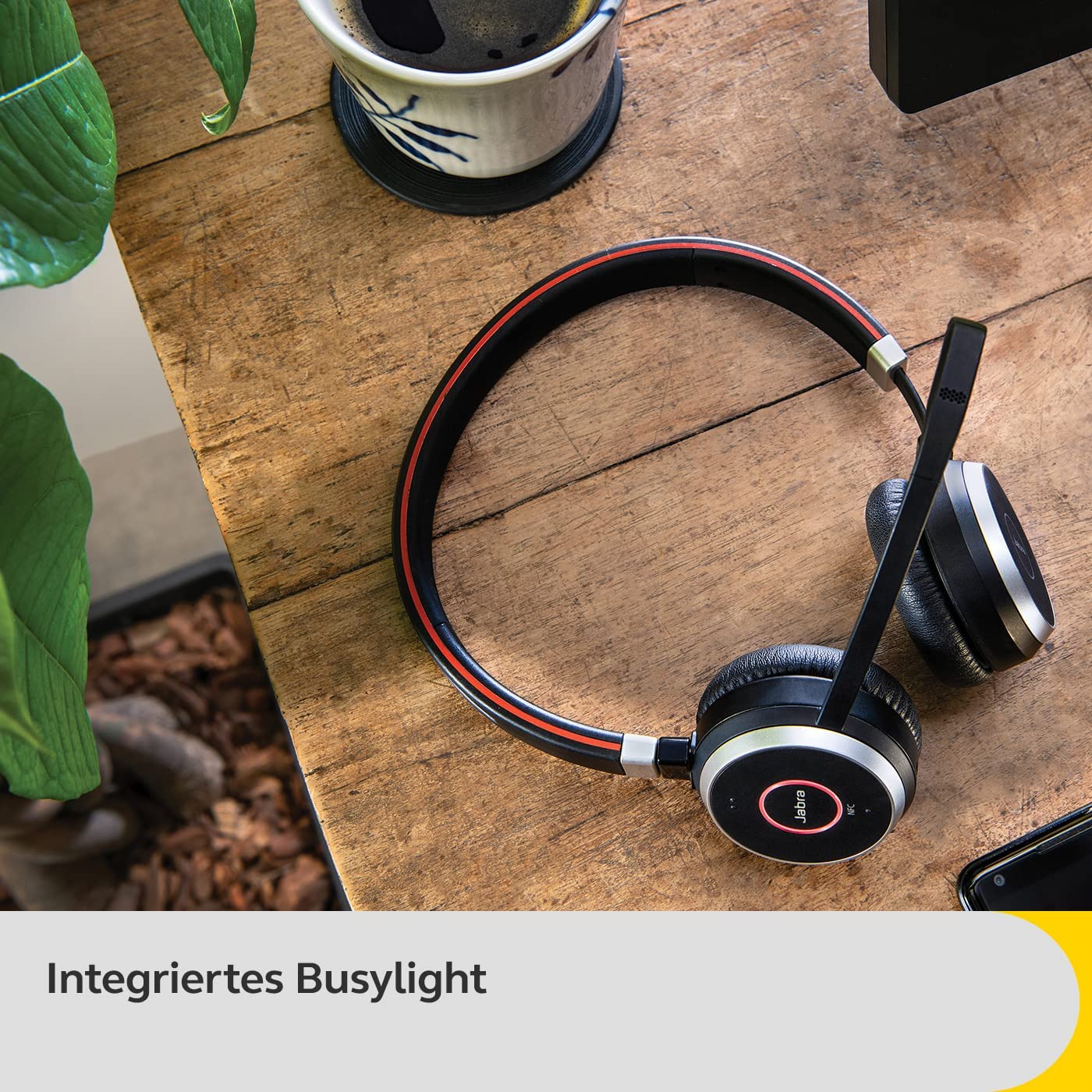 Belaidės ausinės Jabra Evolve 65 SE Link 380a MS, juoda - 5