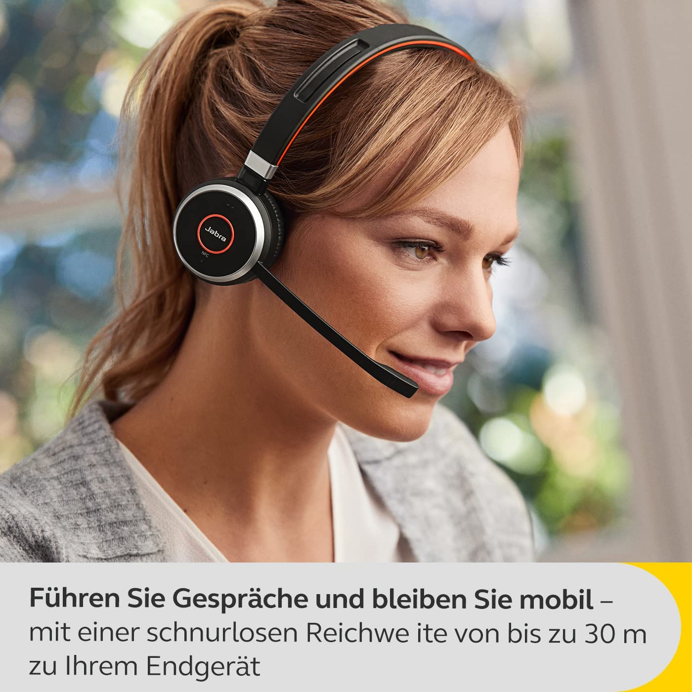 Belaidės ausinės Jabra Evolve 65 SE Link 380a MS, juoda - 4