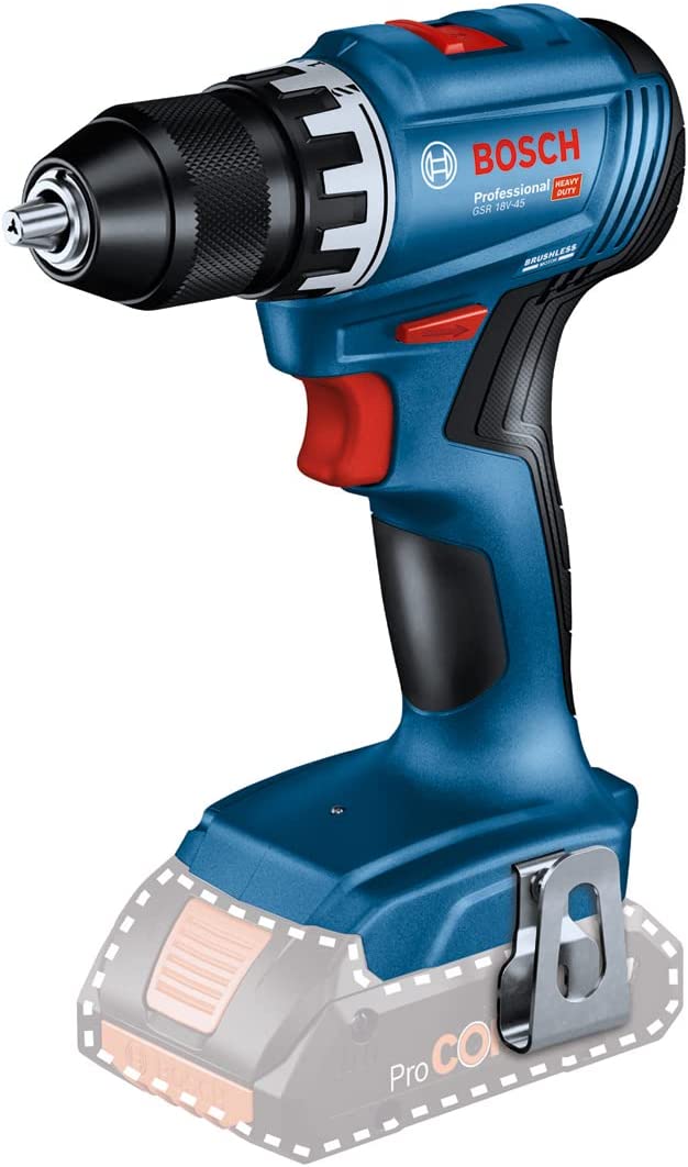 Akumuliatorinis suktuvas-gręžtuvas BOSCH PRO GSR 18V-45, 18 V, (2x Li-Ion 2.0Ah, L-Case) - 3