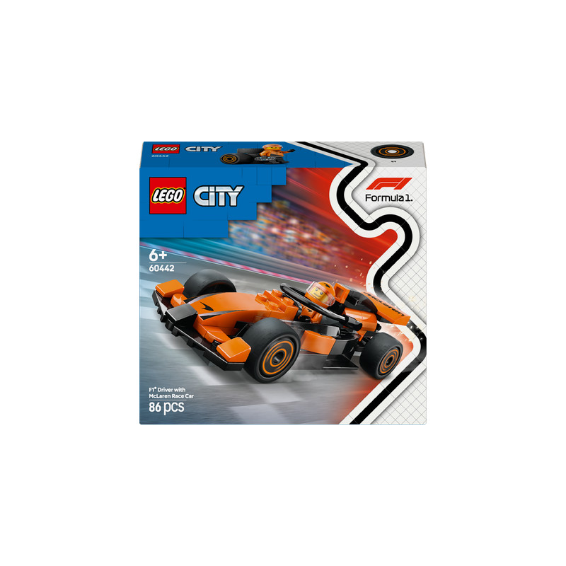 Konstruktorius LEGO City F1® Driver with McLaren Race Car, 60442 - 1
