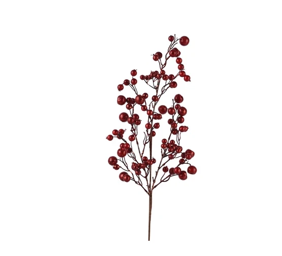 Dirbtinė šakelė BERRY, raudonos sp., 5 x 16 x 68 cm, 1 vnt-0